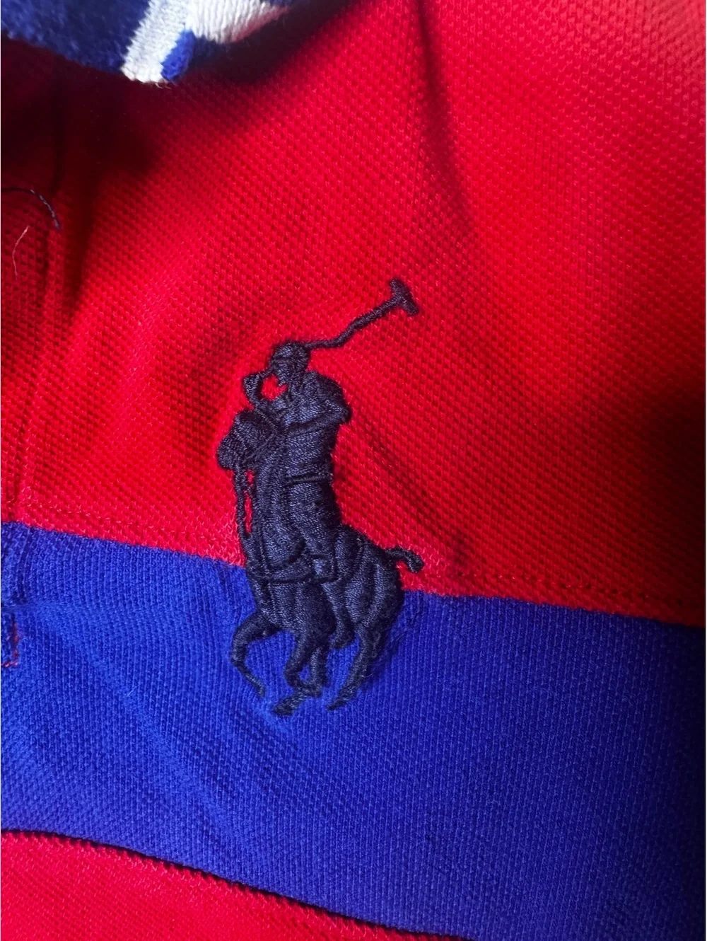 Polo Ralph Lauren Boys Big Pony Polo Shirt Red Blue Stripe  2T Class Of 67